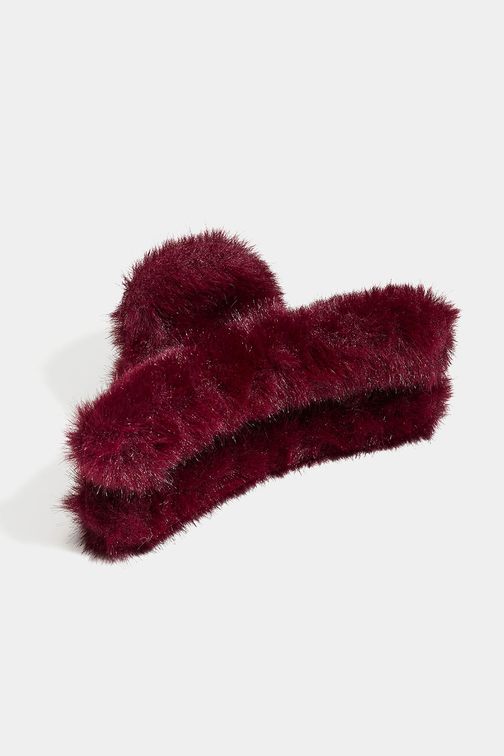 Pörröinen viininpunainen hiusklipsi ryhmässä Hiustuotteet / Hiuspinnit ja -klipsit / Hiusklipsit @ Glitter (331002276300)
