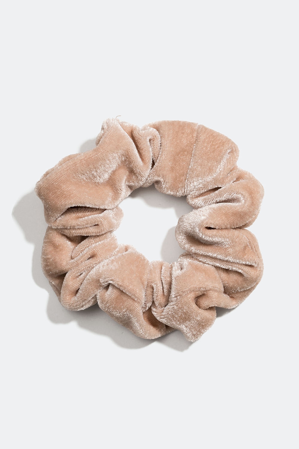 Beige hiusdonitsi samettijäljitelmää ryhmässä Hiustuotteet / Scrunchie-hiusdonitsit @ Glitter (332000878300)