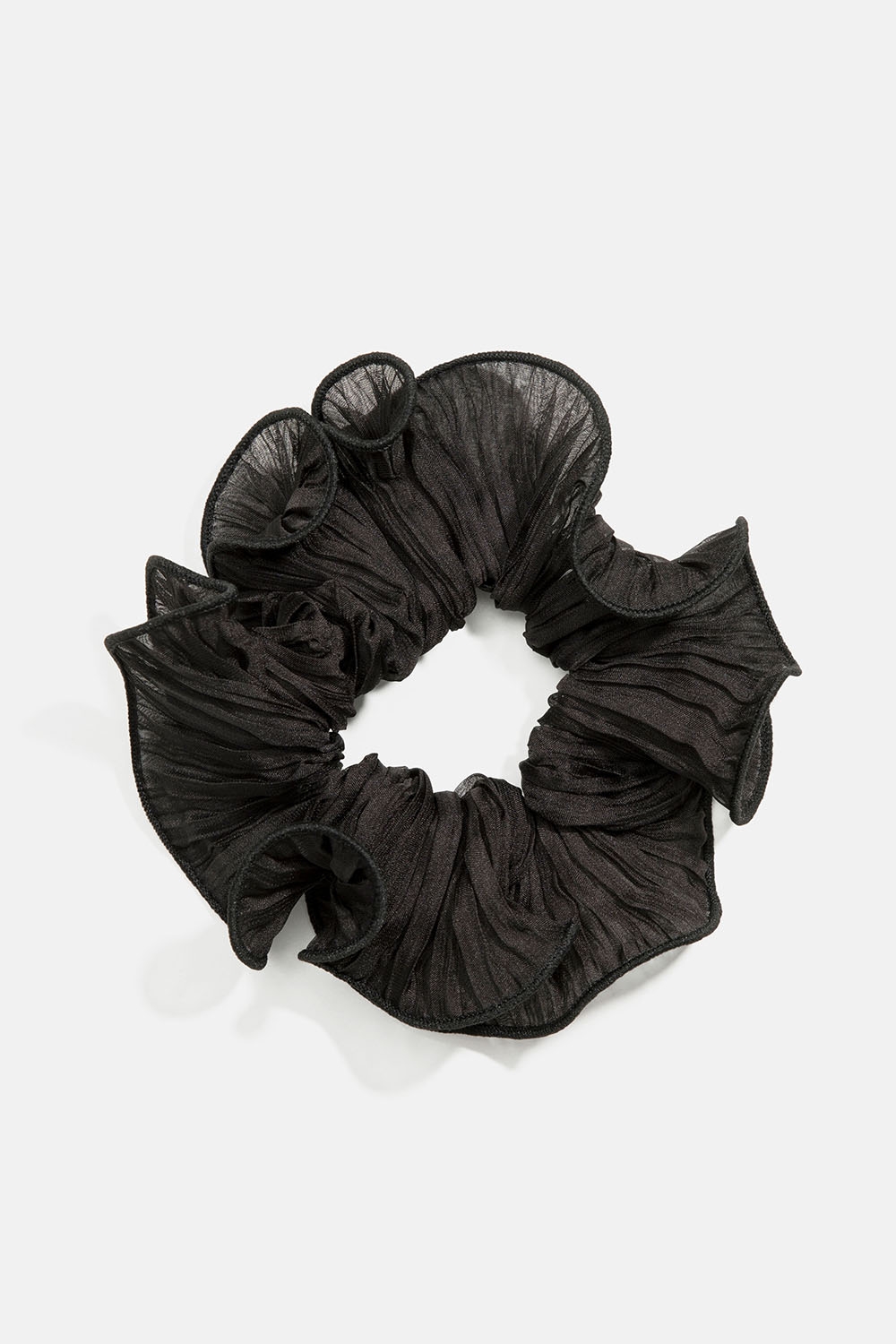 Musta hiusdonitsi rypytetystä organzasta ryhmässä Hiustuotteet / Scrunchie-hiusdonitsit @ Glitter (332001099000)