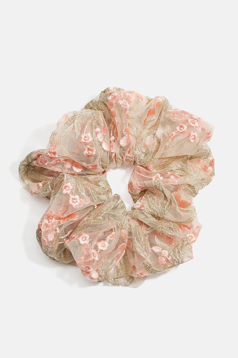 Iso hiusdonitsi, jossa kirjailtuja kukkia ryhmässä Hiustuotteet / Scrunchie-hiusdonitsit @ Glitter (332002087800)