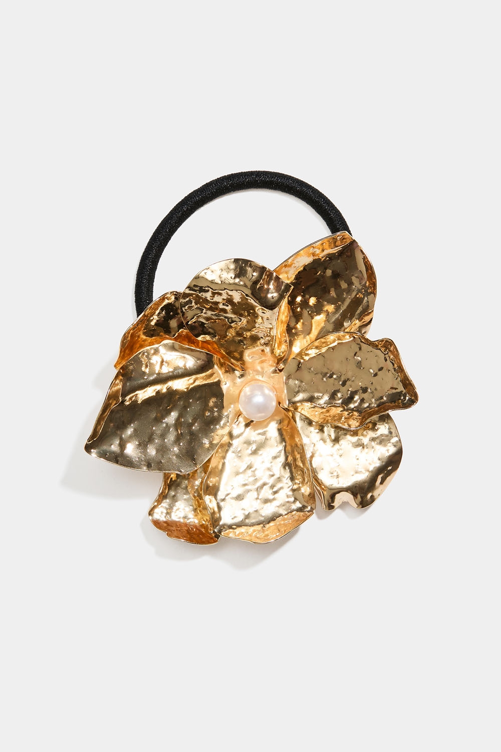 Hiuslenkki, jossa metallinen kukka ryhmässä Hiustuotteet / Hiuslenkit / Hiuslenkit, joissa yksityiskohtia @ Glitter (334000332000)