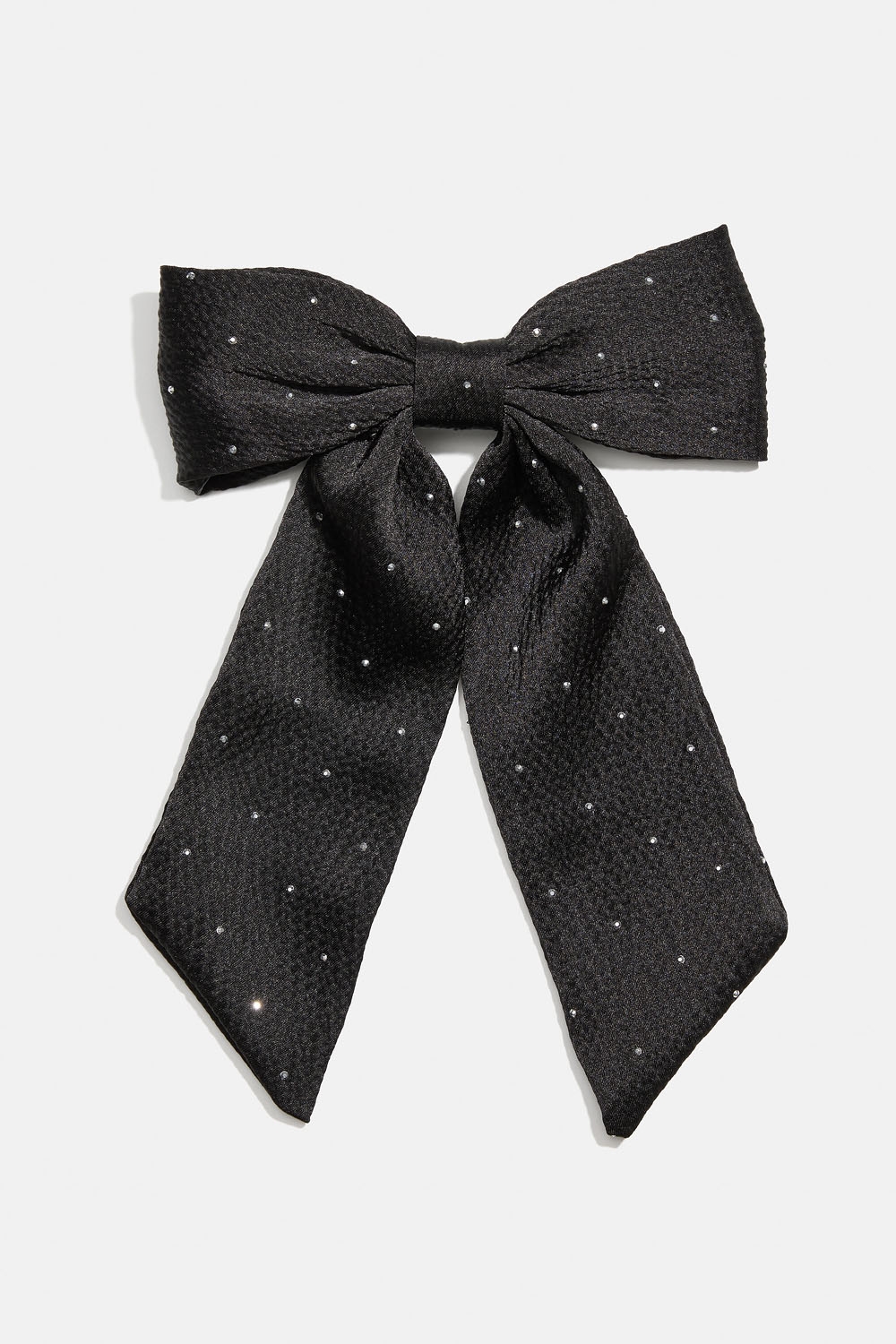 Hiussolki, jossa musta rusetti ja pieniä niittejä ryhmässä Hiustuotteet / Hiuspinnit ja -klipsit / Hiuspinnit @ Glitter (335002039000)