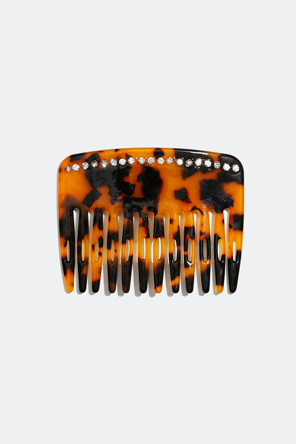 Kilpikonnakuvioinen hiuskampa, jossa lasikiviä ryhmässä Hiustuotteet / Hiusten muotoilu ja työvälineet / Kampaustyövälineet @ Glitter (33600025)
