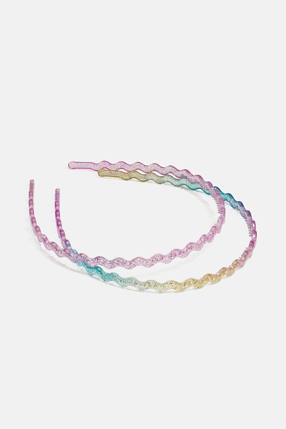 Aaltoileva hiuspanta, jossa kimalletta, 2 kpl ryhmässä Lapsille / Lasten hiustuotteet / Lasten pannat @ Glitter (403000549900)