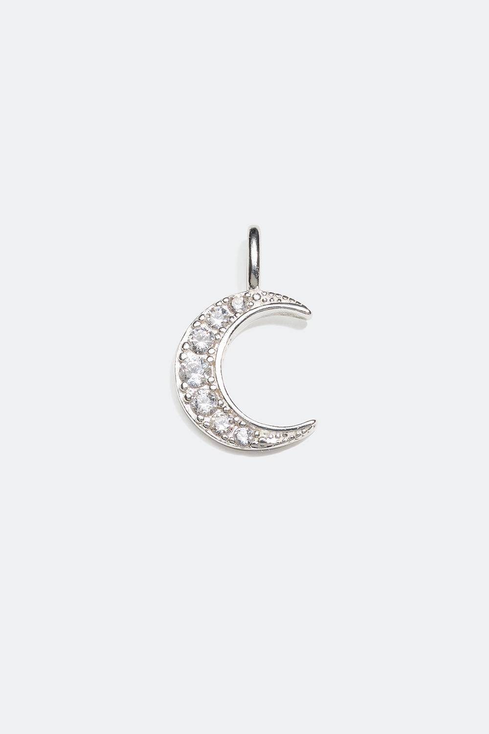 Aito hopeinen riipus, jossa kuu ja Cubic Zirconia ryhmässä Aitoa Hopeaa / Aito hopeariipukset @ Glitter (50900017)