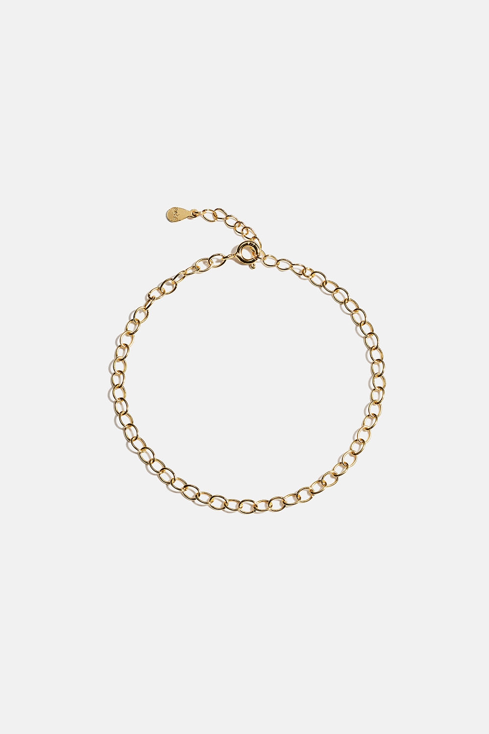 Ketjuranneketju, jossa on ohuita renkaita aitoa 18k kullattua hopeaa. ryhmässä Store week / @ Glitter (551000762002)