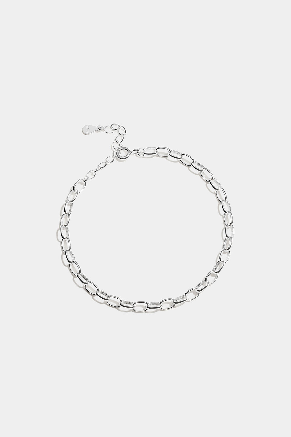 Aidosta hopeasta valmistettu käsikoruketju ryhmässä Aitoa Hopeaa / Hopeiset rannekorut / Kapeat @ Glitter (551001041001)