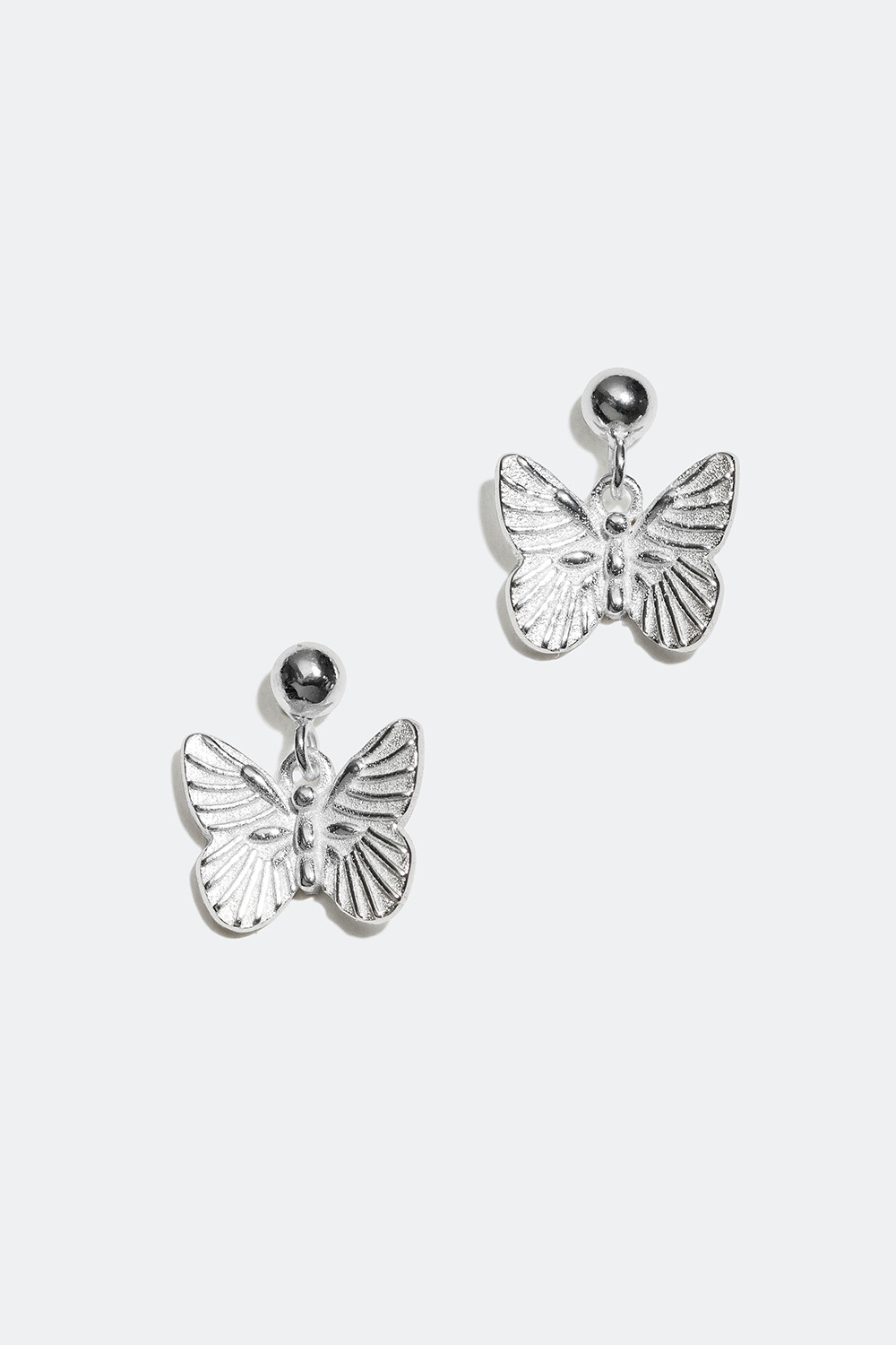 Korvakorut aitoa hopeaa, koristeltu perhosilla ryhmässä Aitoa Hopeaa / Hopeiset korvakorut @ Glitter (553002171001)