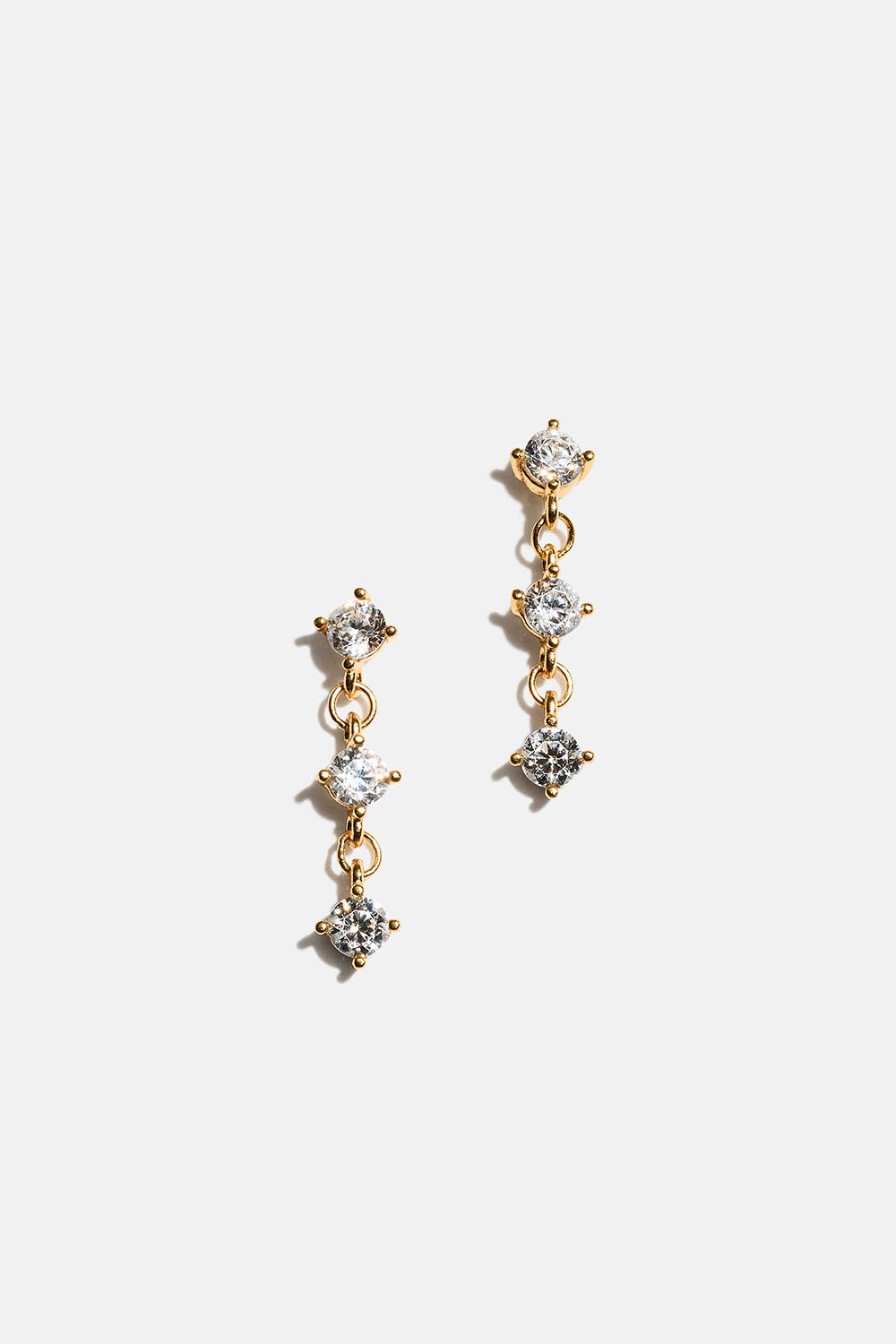 Korvakorut 18k kullalla kullattua aitoa hopeaa Cubic Zirconia -kivillä. ryhmässä Korut / Korvakorut / Strassikorvakorut @ Glitter (553004882002)