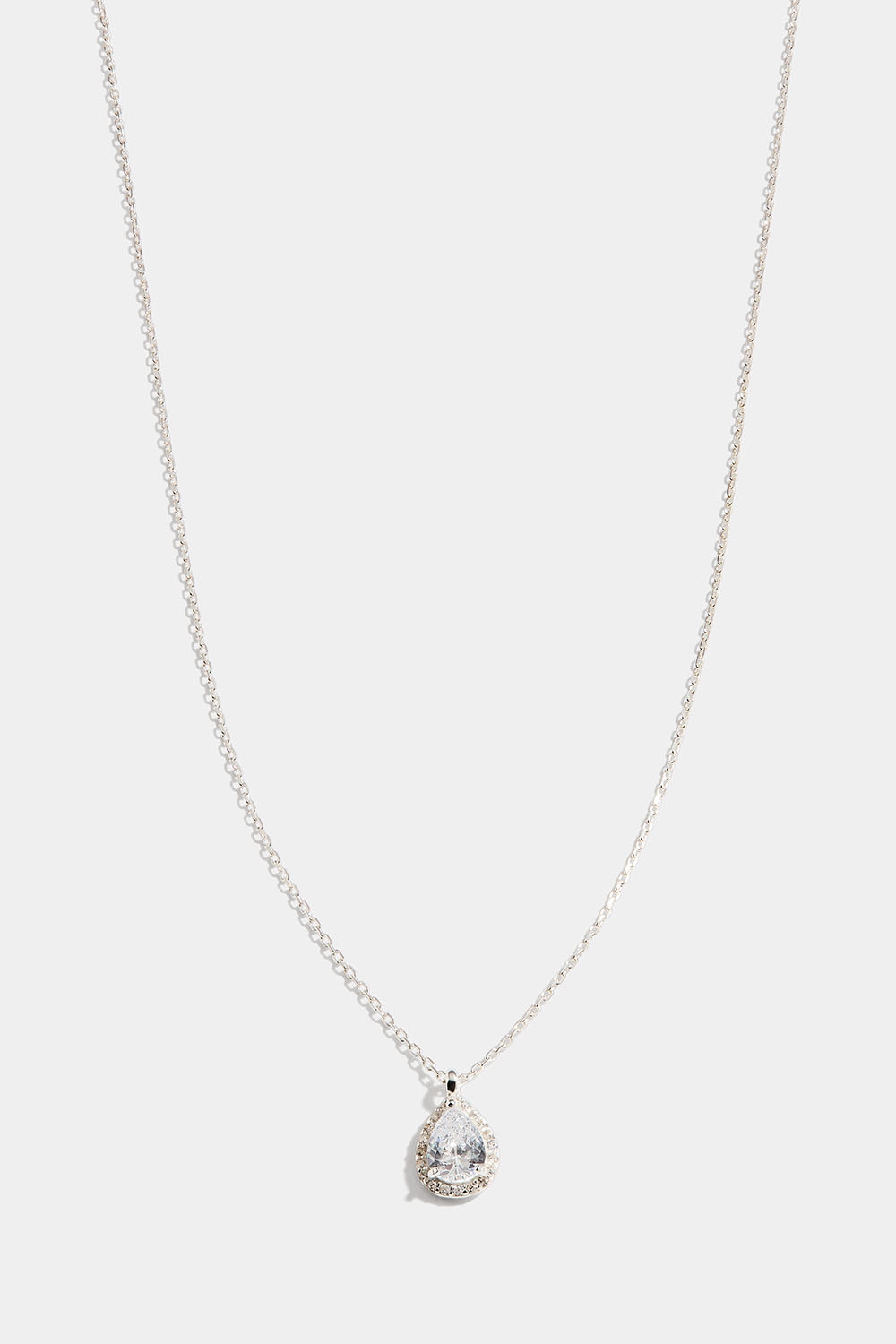 Aidosta hopeasta valmistettu kaulakoru Cubic Zirconia -riipuksella ryhmässä Aitoa Hopeaa / Hopeiset kaulakorut / Kaulakorut riipuksella @ Glitter (554001271001)