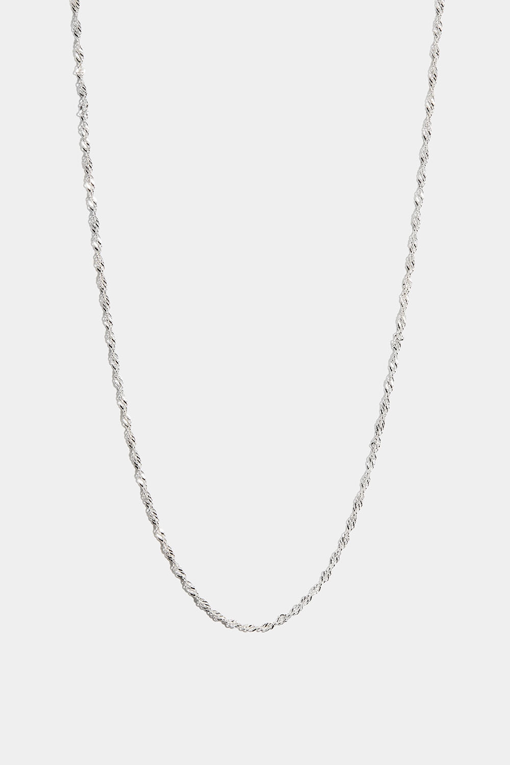 Aidosta hopeasta valmistettu kierretty kaulakoru, 36 cm ryhmässä Aitoa Hopeaa / Hopeiset kaulakorut / Kaulaketjut aitoa hopeaa @ Glitter (554001391001)
