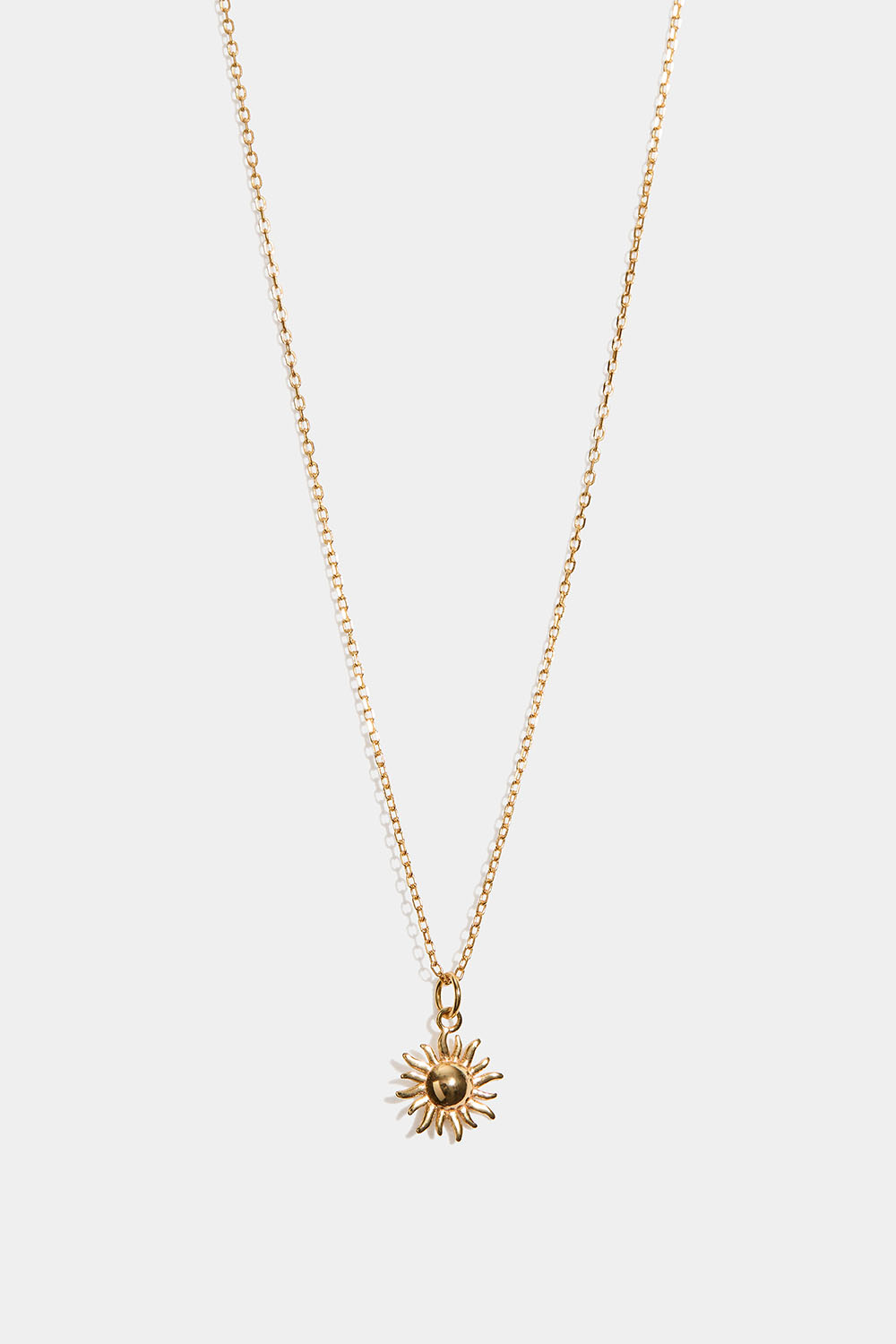 18k kullalla kullattu aito hopeakaulakoru, jossa on aurinkoriipus ryhmässä Kullattu aito hopea / Kullatut kaulaketjut @ Glitter (554004352002)