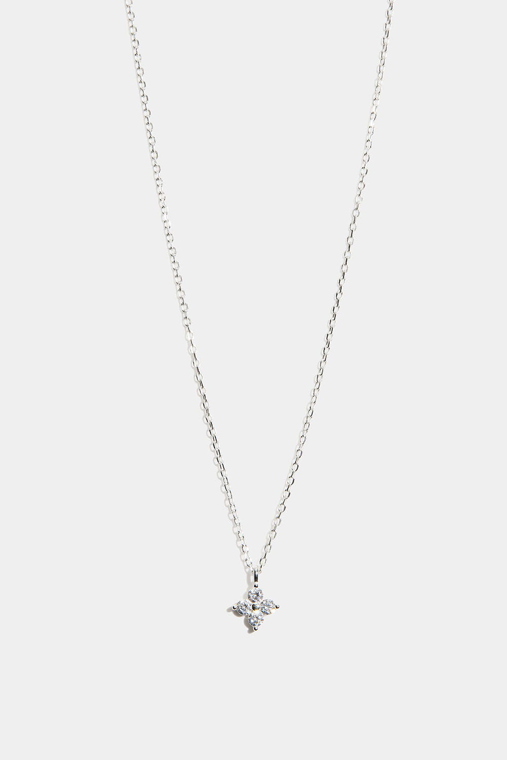 Aito hopeakaulakoru, jossa Cubic Zirconia -kiviriipus ryhmässä Aitoa Hopeaa / Hopeiset kaulakorut / Kaulakorut riipuksella @ Glitter (554004361001)