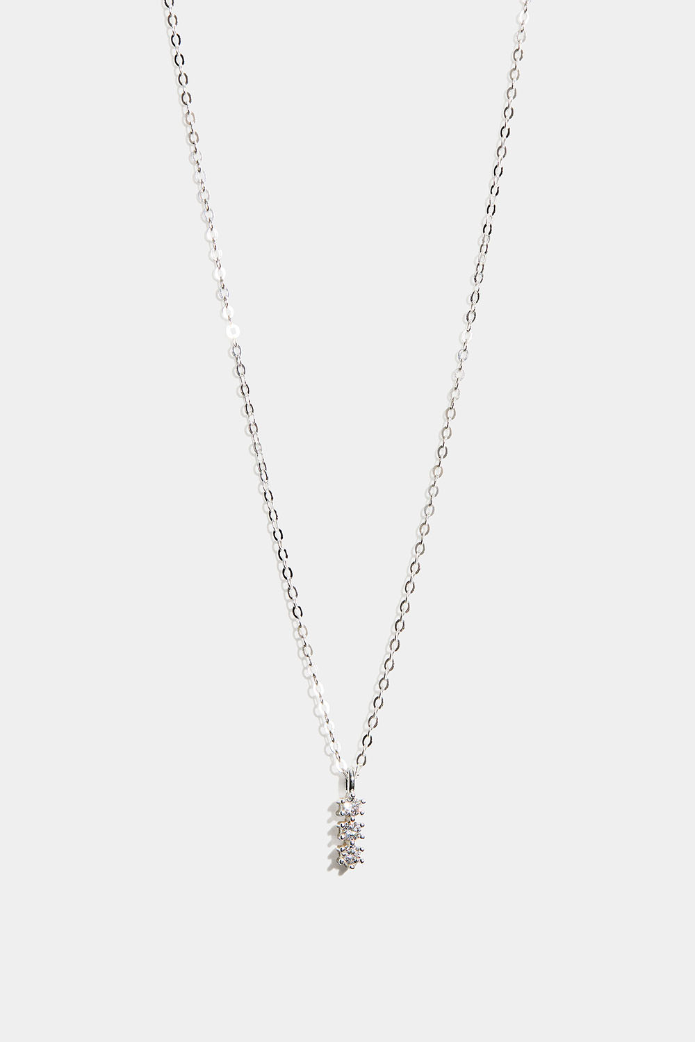 Kaulakoru aitoa hopeaa, jossa koristeena tankoja ja Cubic Zirconia ryhmässä Aitoa Hopeaa / Hopeiset kaulakorut @ Glitter (554004381001)