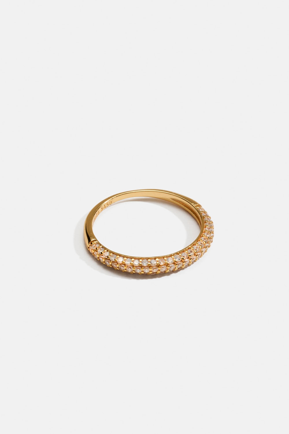 Aidosta 18k kullatusta hopeasta valmistettu pyöristetty sormus Cubic zirconia -kivellä ryhmässä Store week / @ Glitter (5560009520)