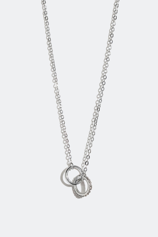 Necklace with two circles