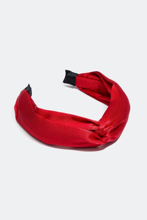Red shiny fabric headband