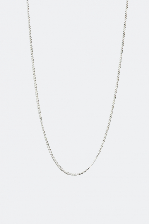 Thin curb chain necklace