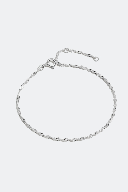 Twisted silver bracelet