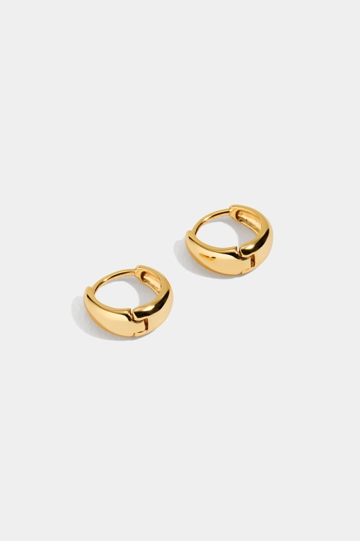Gold plated mini hoop earrings