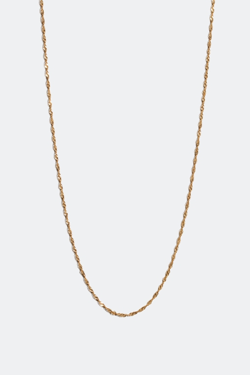 Twisted necklace with 18k gold