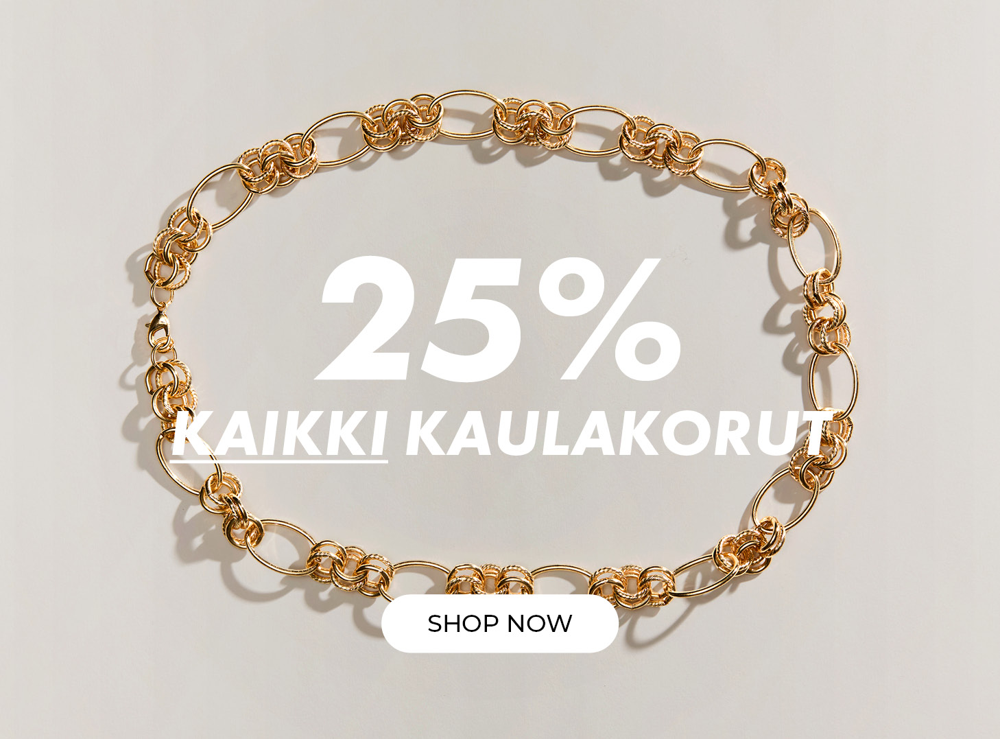 25% kaikki kaulakorut