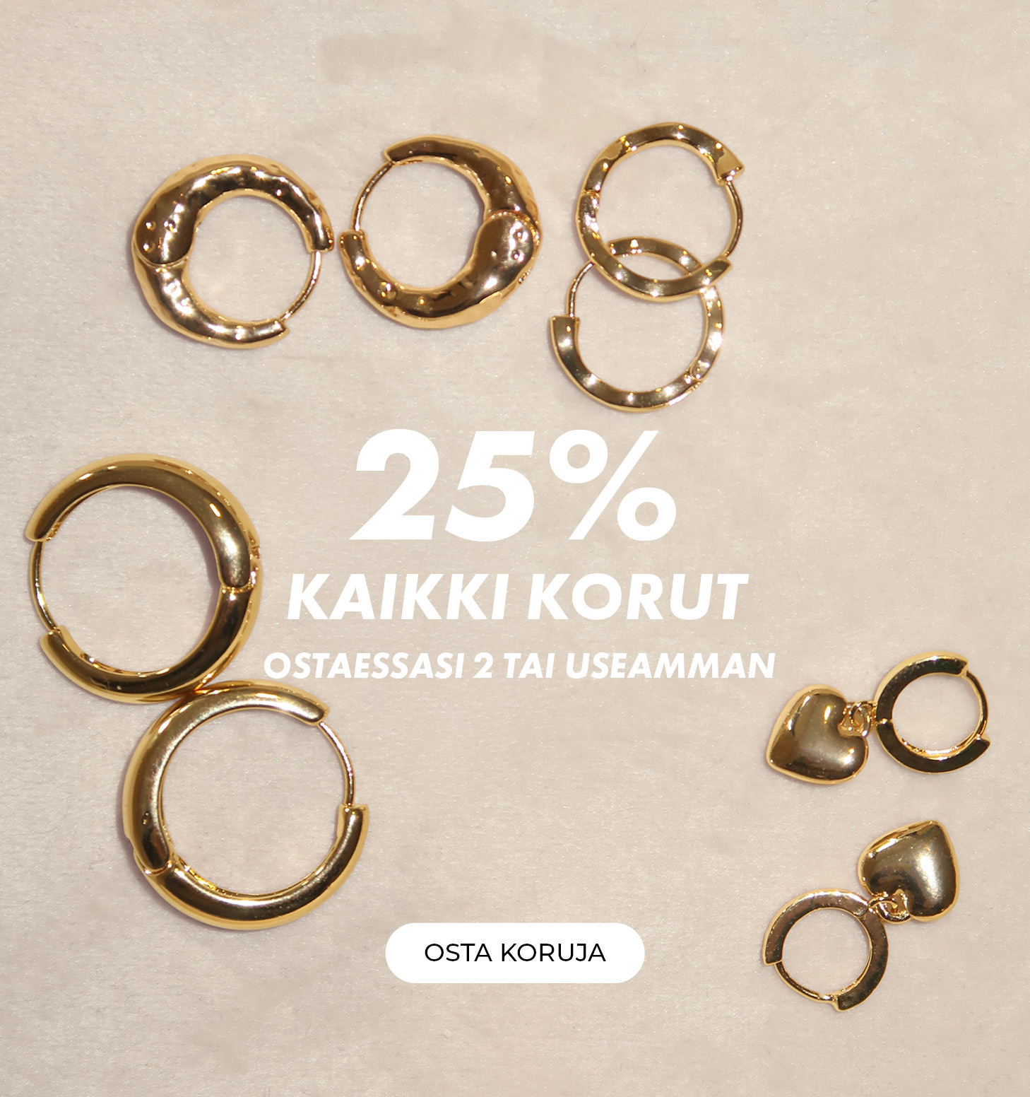 25% kaikki korut