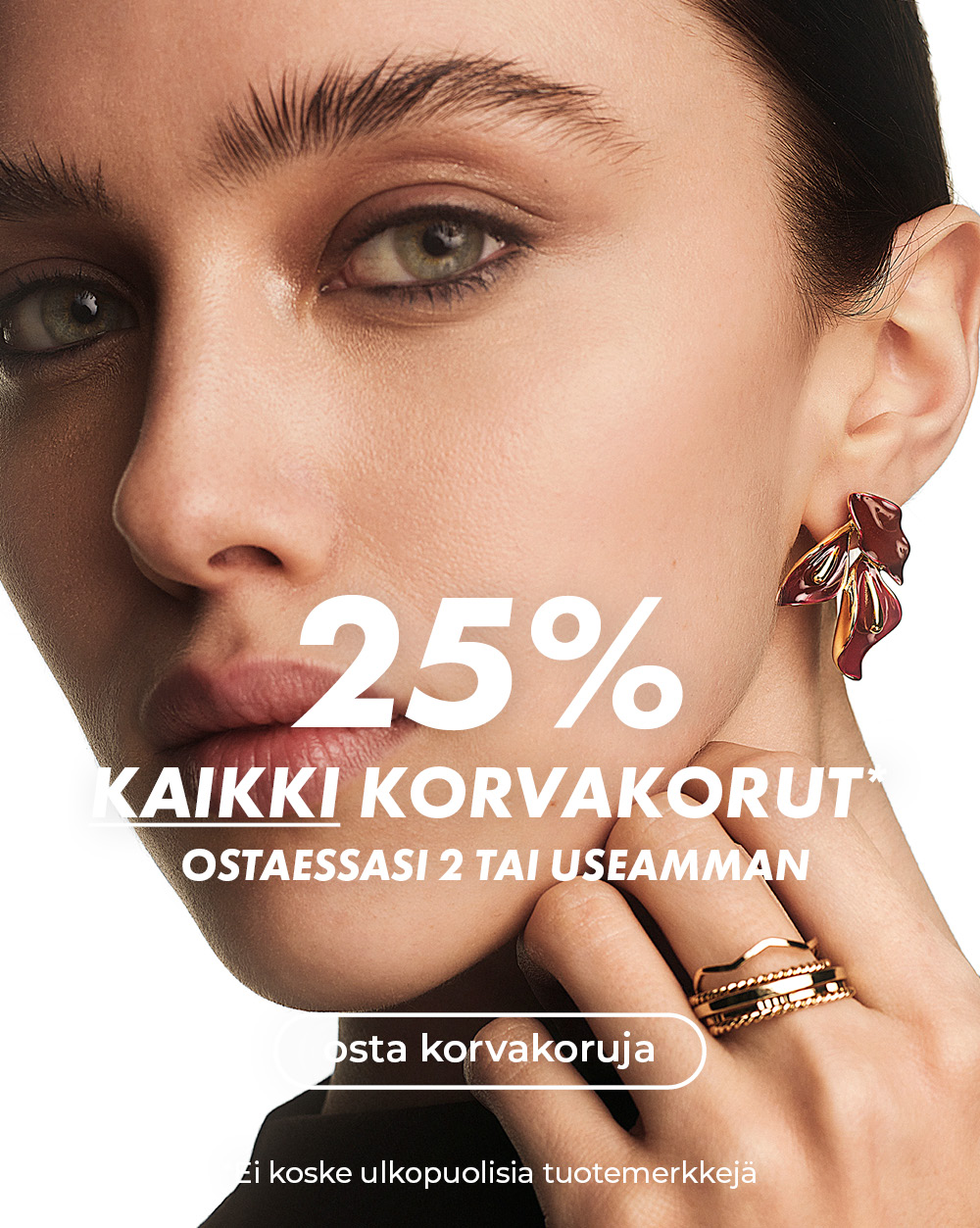 25% kaikki korvakorut - ostaessasi 2 tai useamman