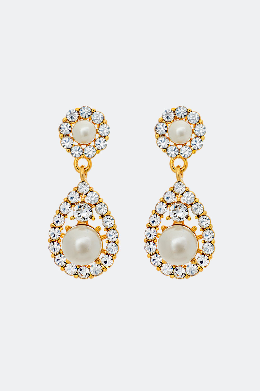 Petite Sofia pearl earring - Crystal (Gold)