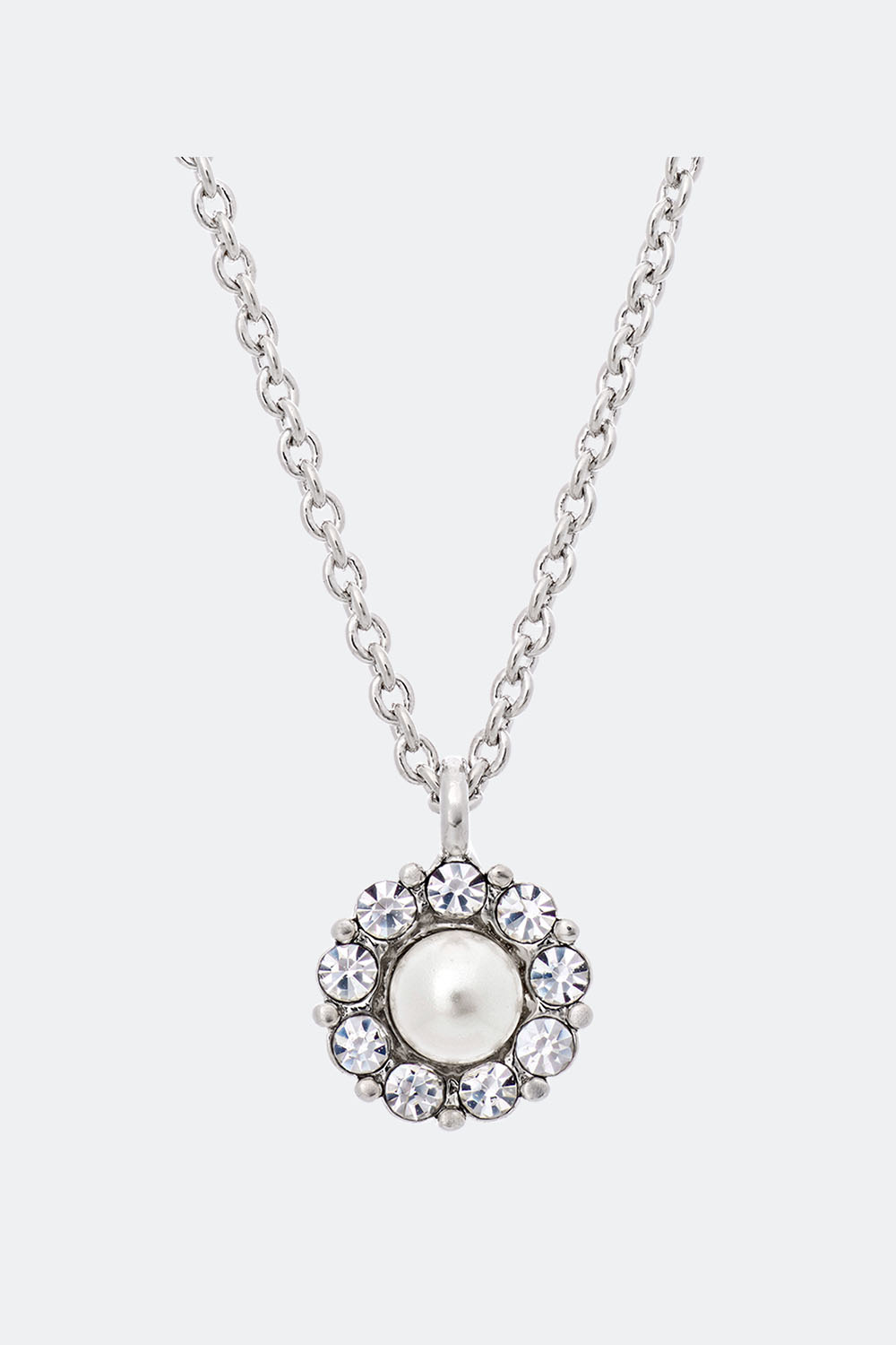 Petite  Miss Sofia pearl necklace - Crystal (Silver)