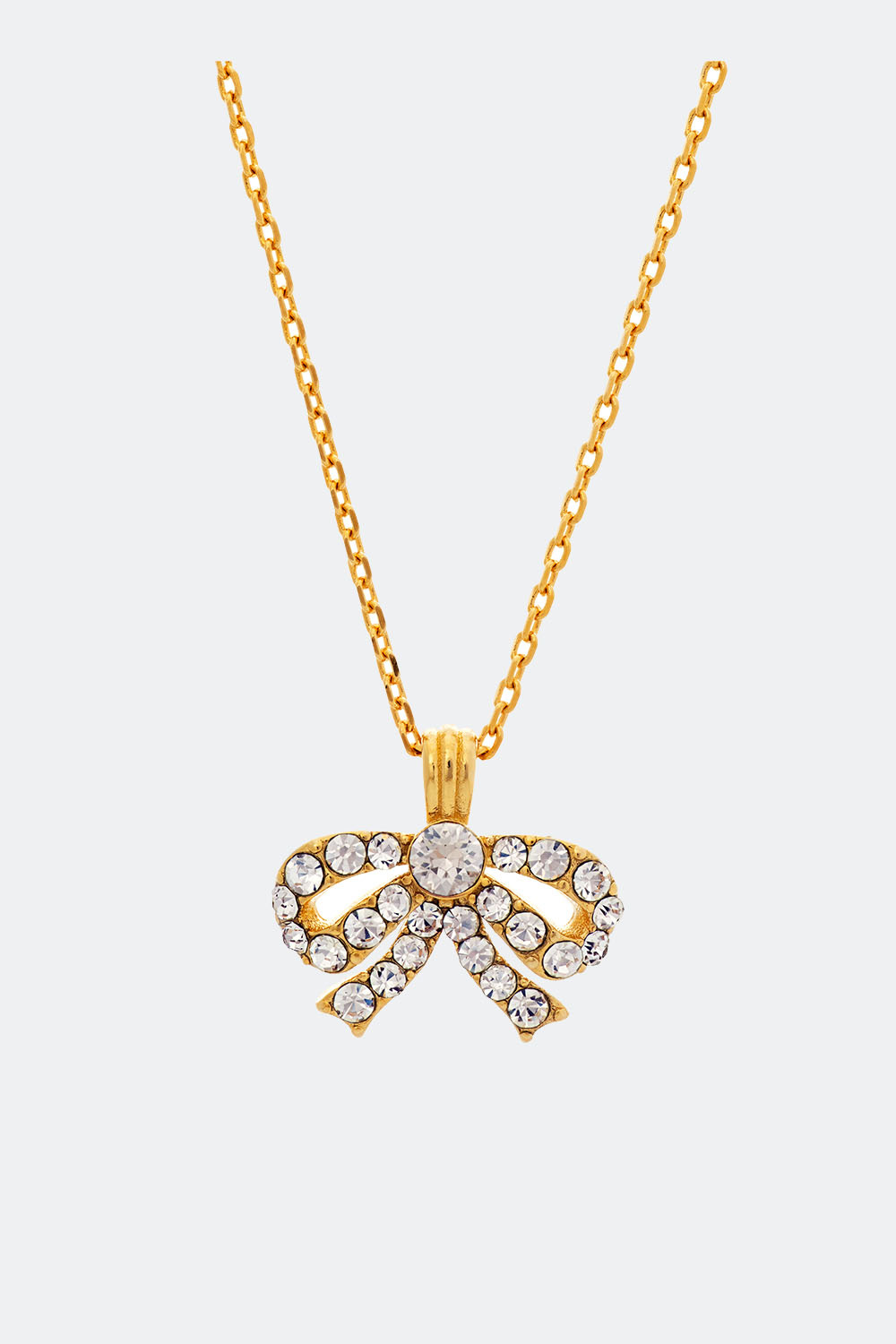 Petite Antoinette bow necklace - Crystal (Gold)