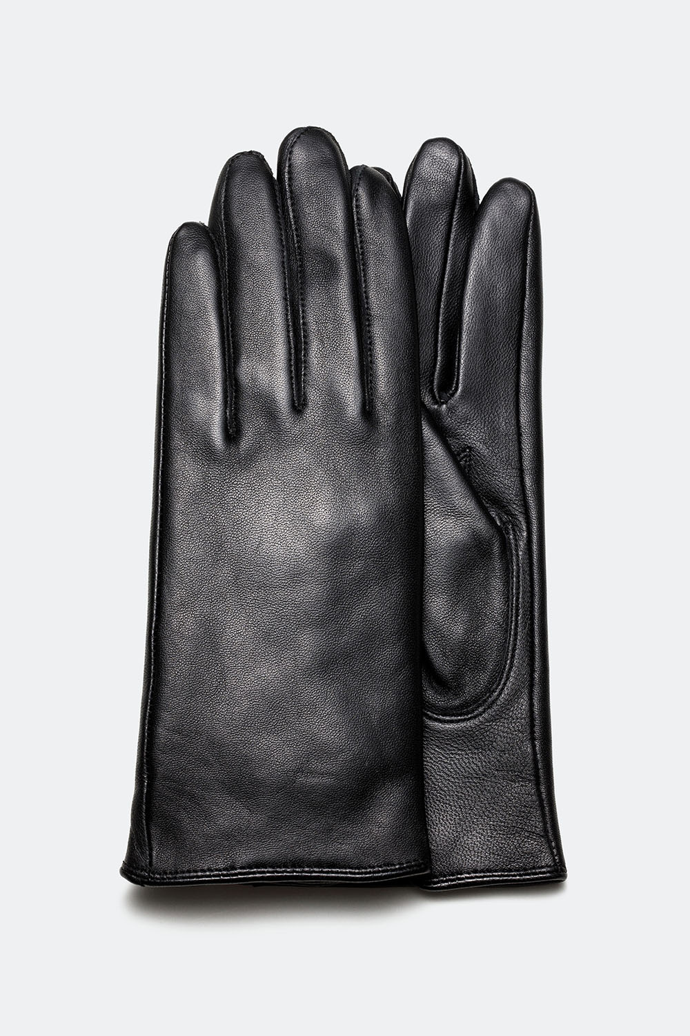 Mustat nahkakäsineet, joissa halkiot