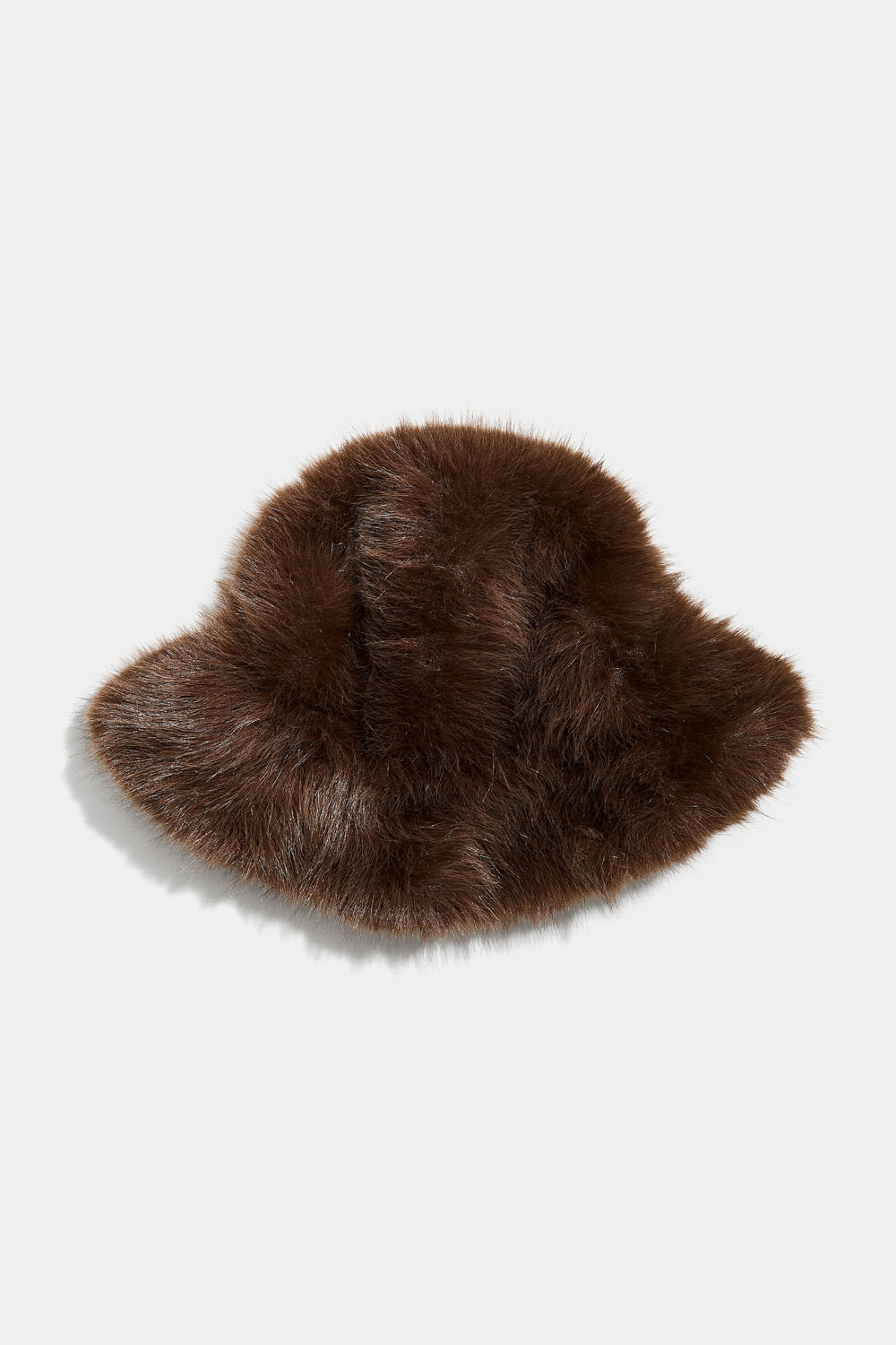 Ruskea myssy tekoturkiksesta