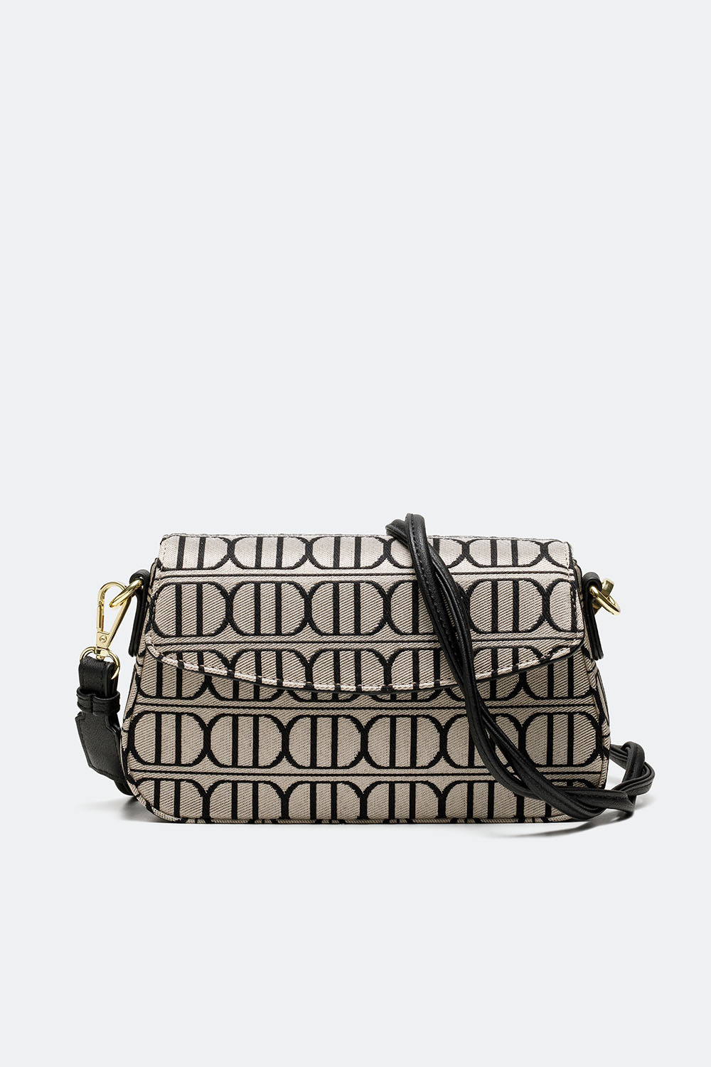 Beige olkalaukku jacquard-kankaasta