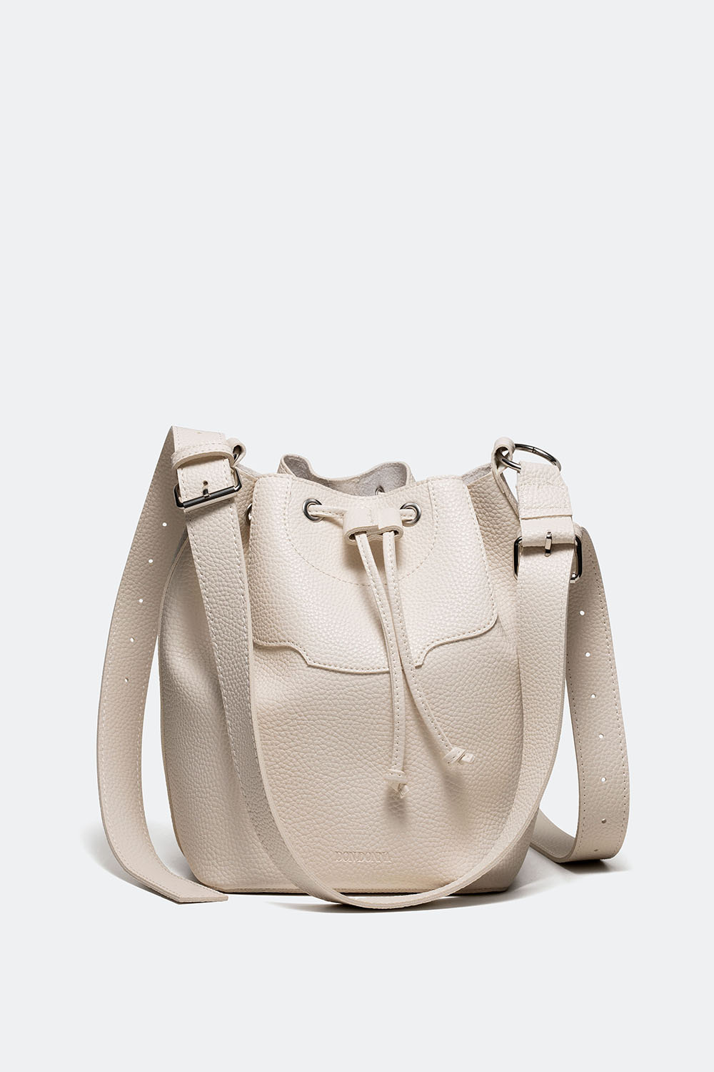 Bucket-laukku, jossa on säädetävä olkahihna