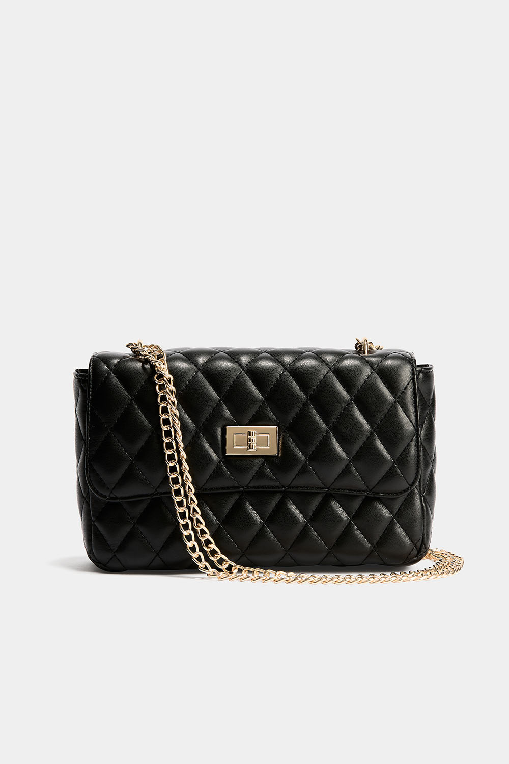 Tikattu olkalaukku ketjuhihnalla