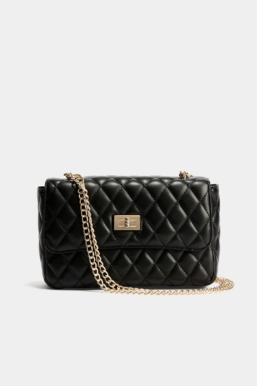 Tikattu olkalaukku ketjuhihnalla