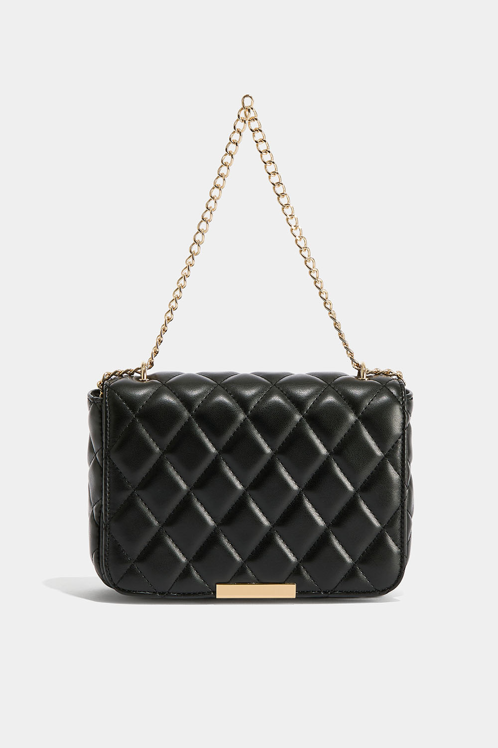 Neliön muotoinen tikattu laukku mustana