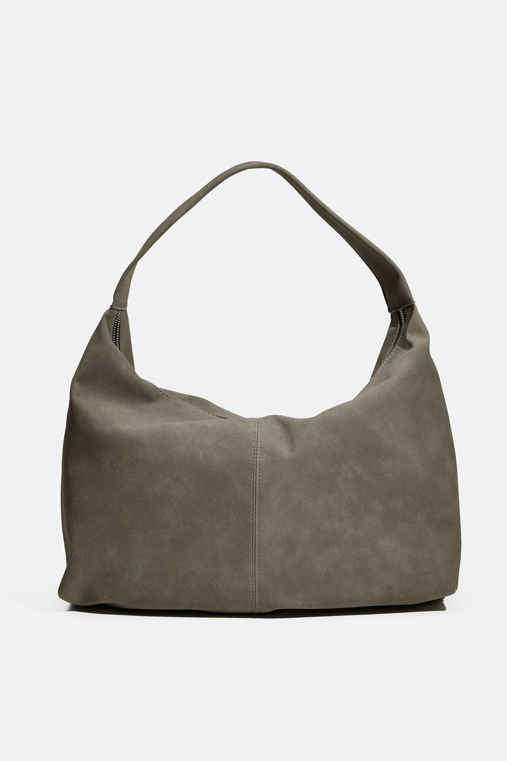 Suuri harmaa hobo-tyylinen laukku