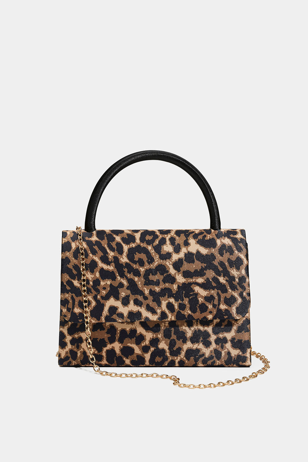 Leopardikuvioinen laukku ketjulla