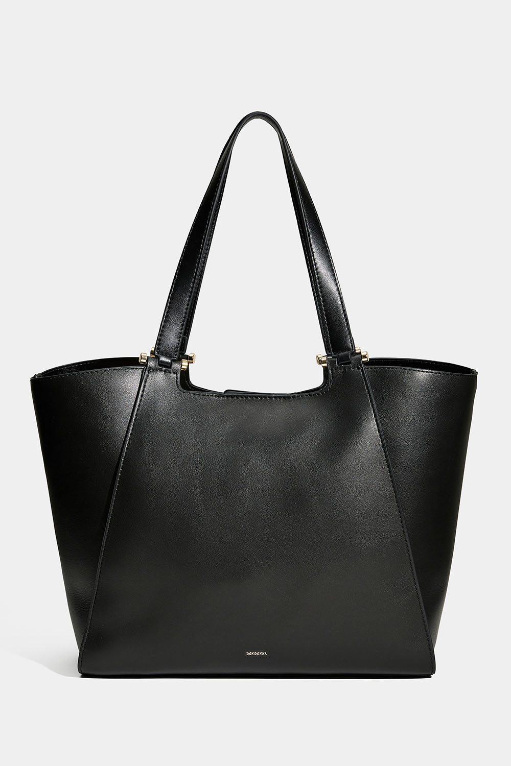 Musta kassi laukku kaksinkertaisella olkahihnalla