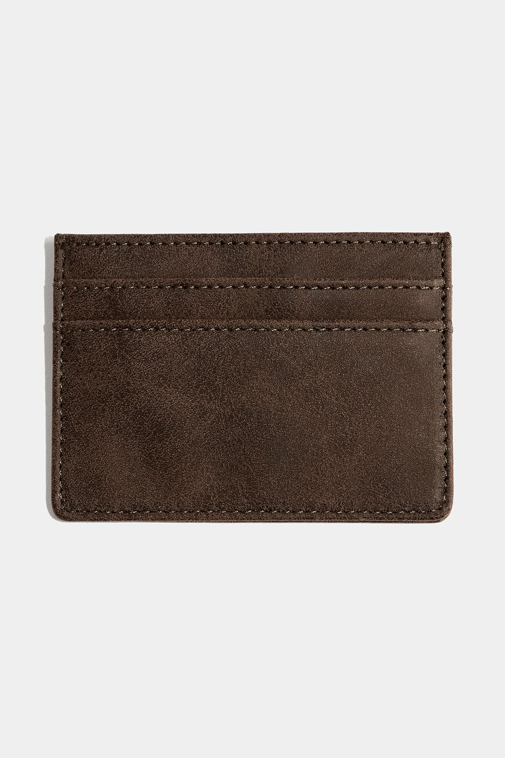 Korttikotelo ruskeaa keinomokkaa