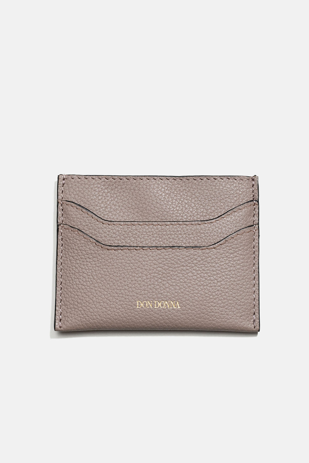 Taupenvärinen nahkainen korttikotelo