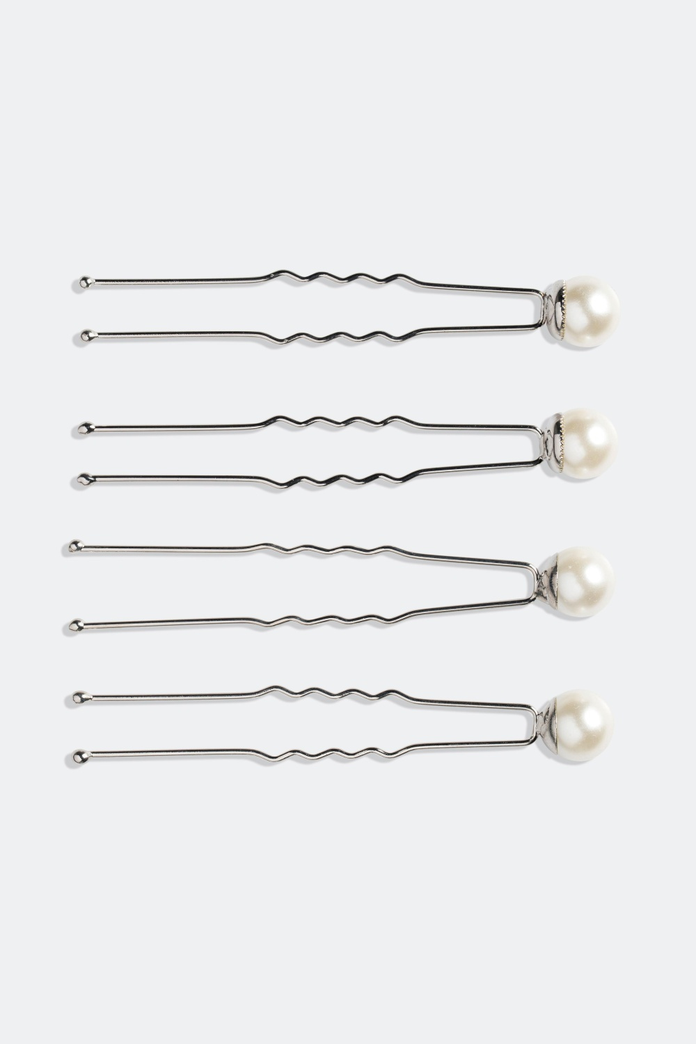 Kampauspinnit helmikoristeella 4 kpl