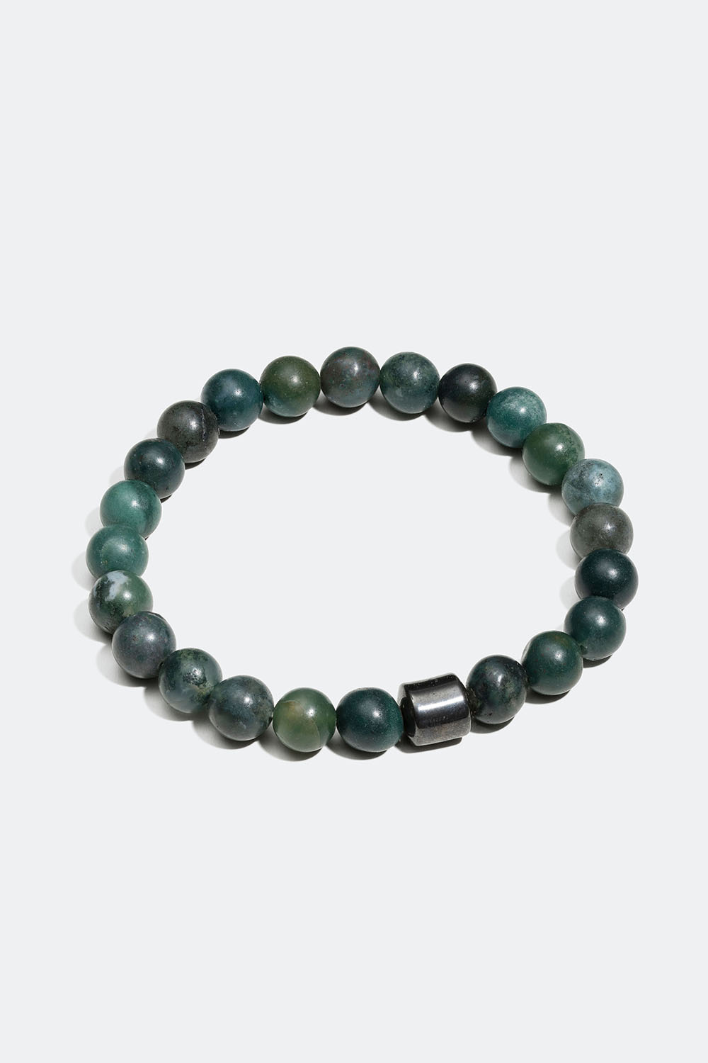 Rannekoru vihreää jaspis-luonnonkiveä