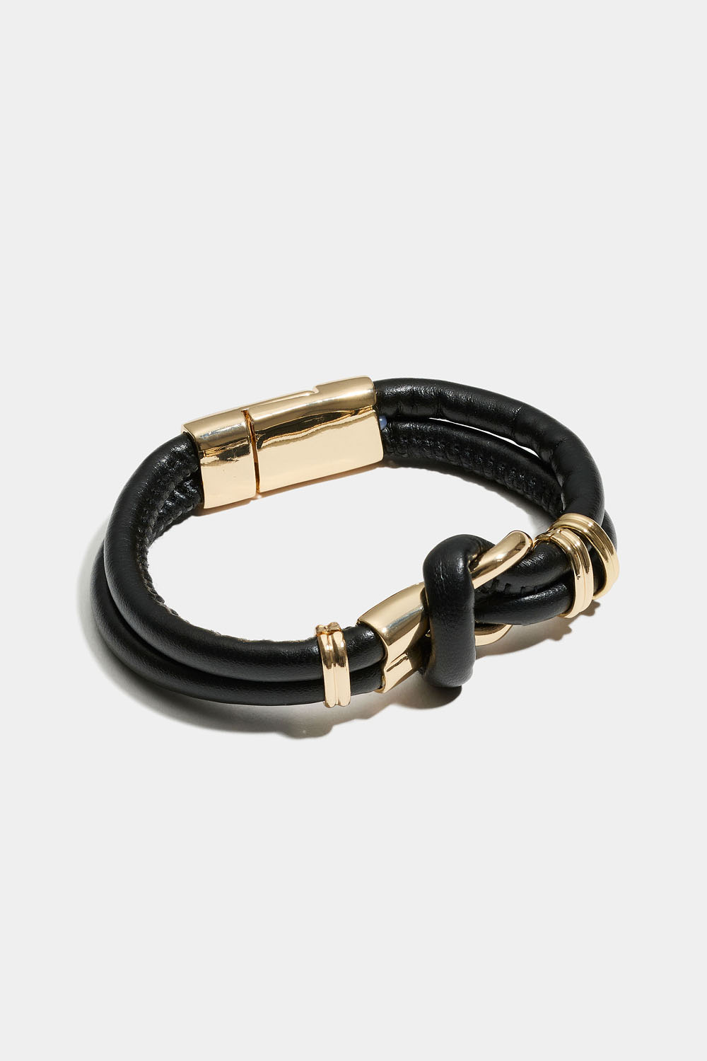 Tekonahkainen rannekoru solmulla