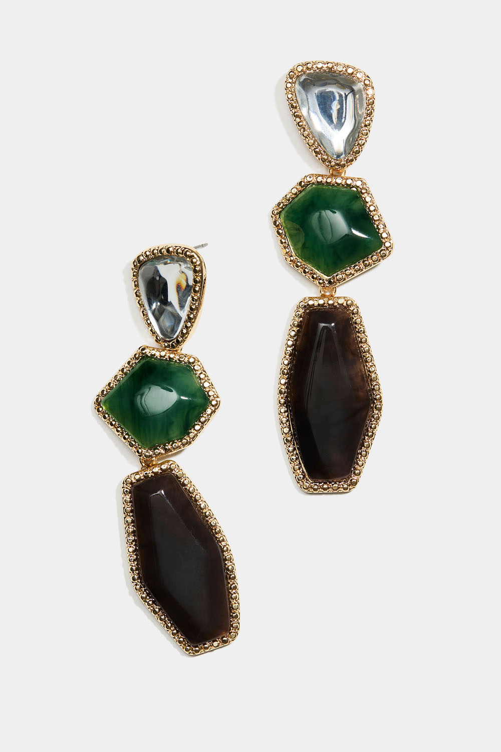 Isot korvakorut, riippuvilla koristeilla