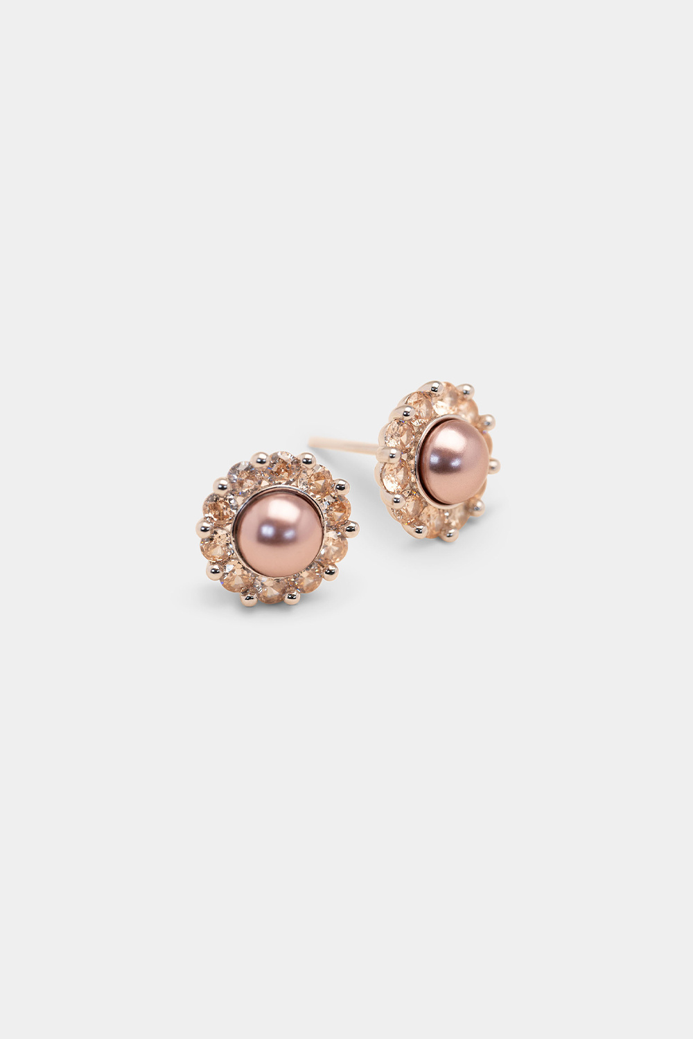 Miss Sofia earrings - Pink topaz pearl