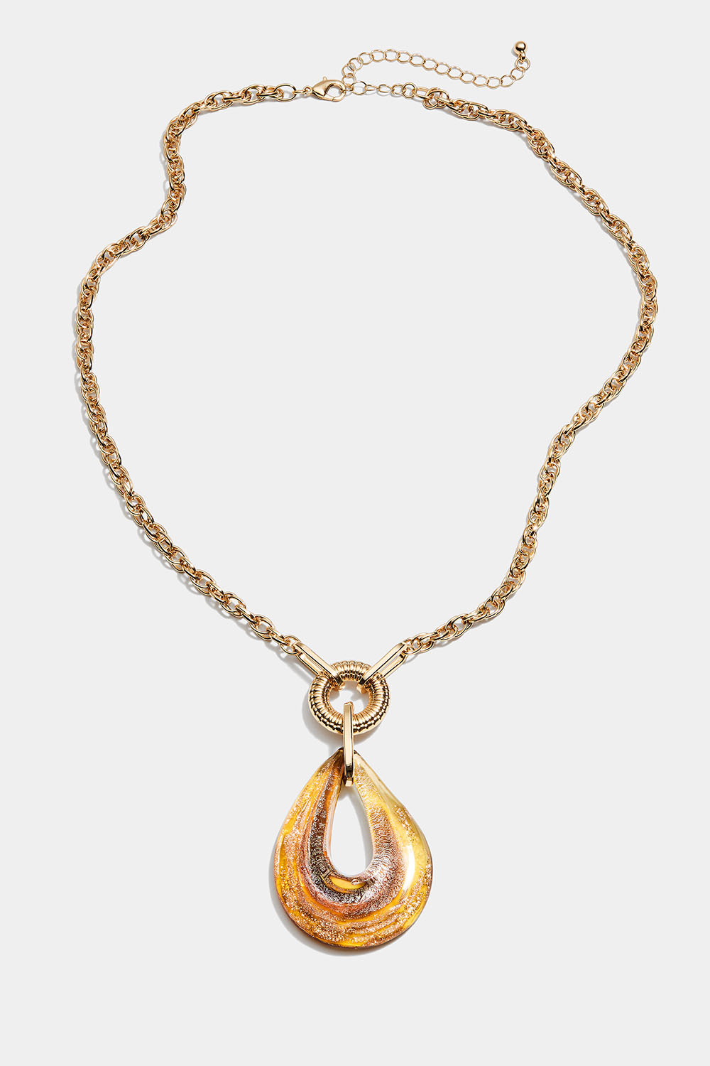 Kaulakoru, jossa pisaranmuotoinen lasiriipus