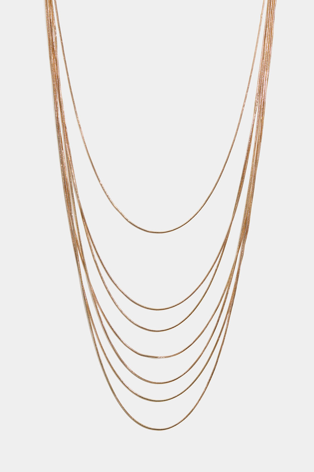 Kullanvärinen monikerroksinen kaulaketju pyöreällä ketjulla